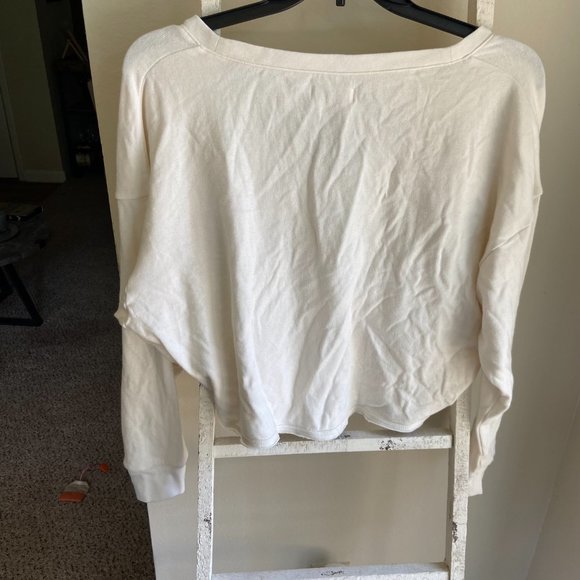 Madewell Double-Face V-Neck Long-Sleeve Tee Size L - Picture 7 of 7